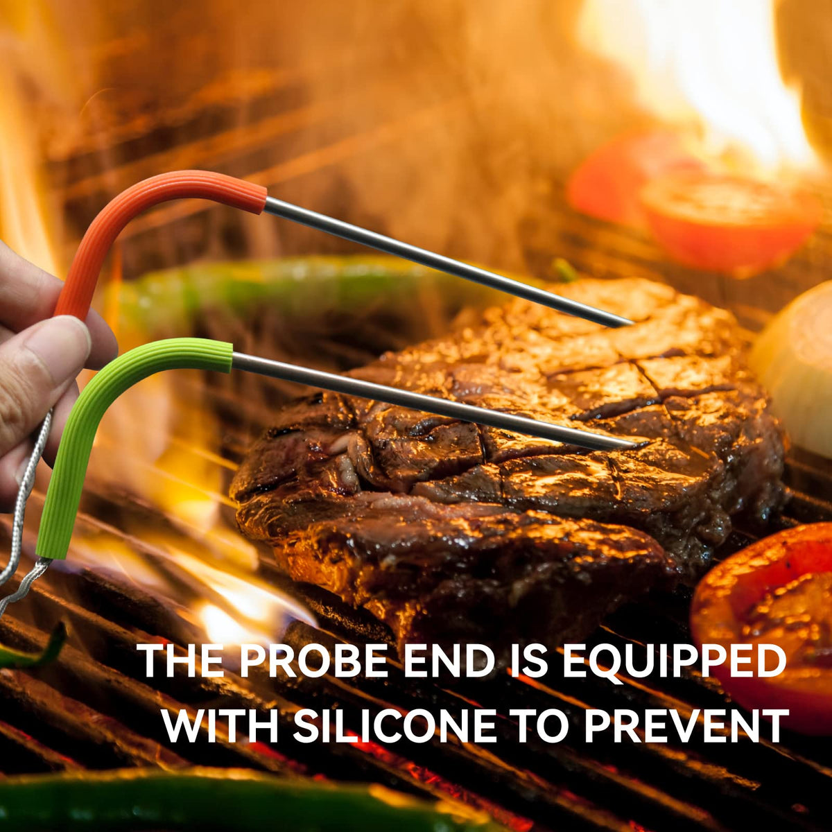 VAGLOBA high-heat probe end withstands demanding outdoor cooking conditions