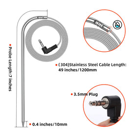 VAGLOBA probe grommet set protects cables and prevents leaks for safer grilling