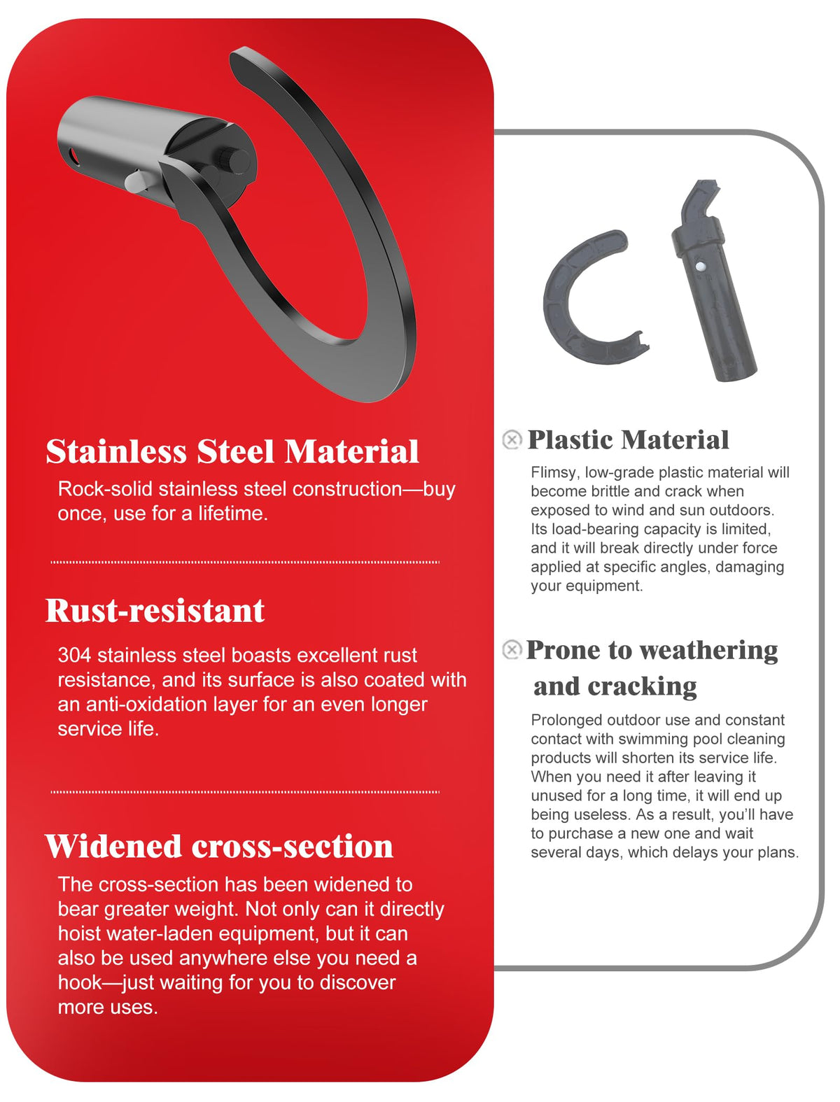VAIIO compact lightweight hook weighs 160g and stores easily