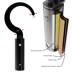 VAIIO hook features electrophoretic coating for corrosion resistance and edge protection