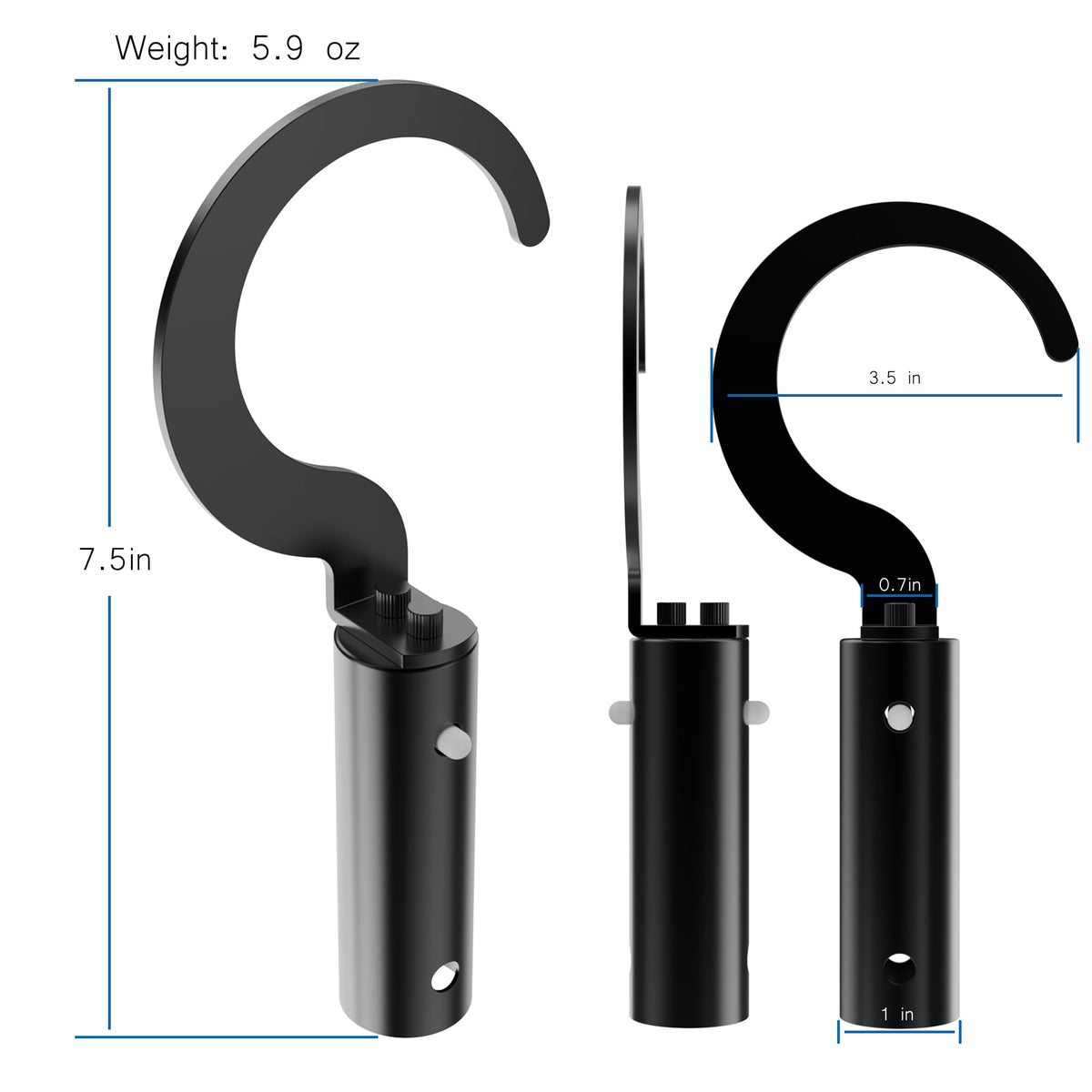 VAIIO stainless steel hook enables effortless pull from the pool bottom
