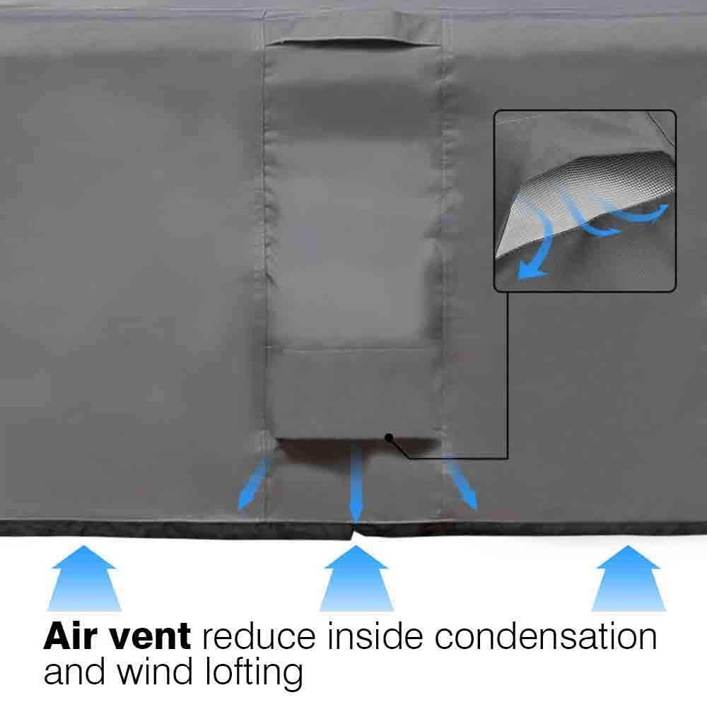 Vailge durable hem cord and straps ensure secure coverage in strong winds