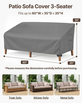 Vailge heavy-duty sofa cover rear view guards against weather