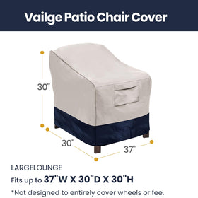 Vailge lounge deep-seat cover showcases waterproof fabric for a dry setup.