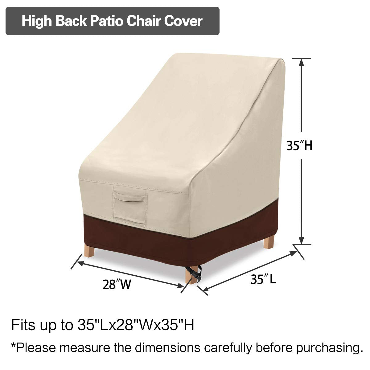 Vailge outdoor chair cover heavy-duty fabric blocks rain and UV rays