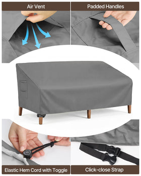 Vailge padded-handles for easy fitting and removal of the sofa cover