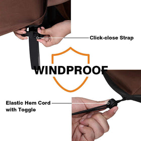 Vailge padded handles simplify removal for seasonal protection.