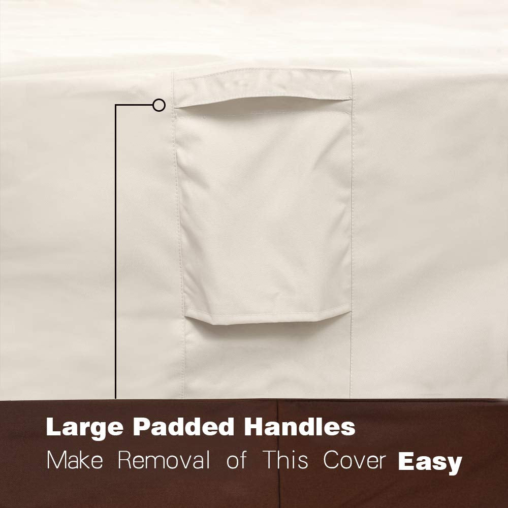 Vailge two-pack protects two chairs year-round in beige and brown.