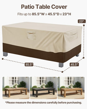 Vailge oval patio table cover shielding oval tables from weather with dust