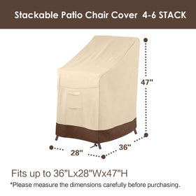 Vailge chair cover with UV-stabilized coating guards furniture from sun discoloration.