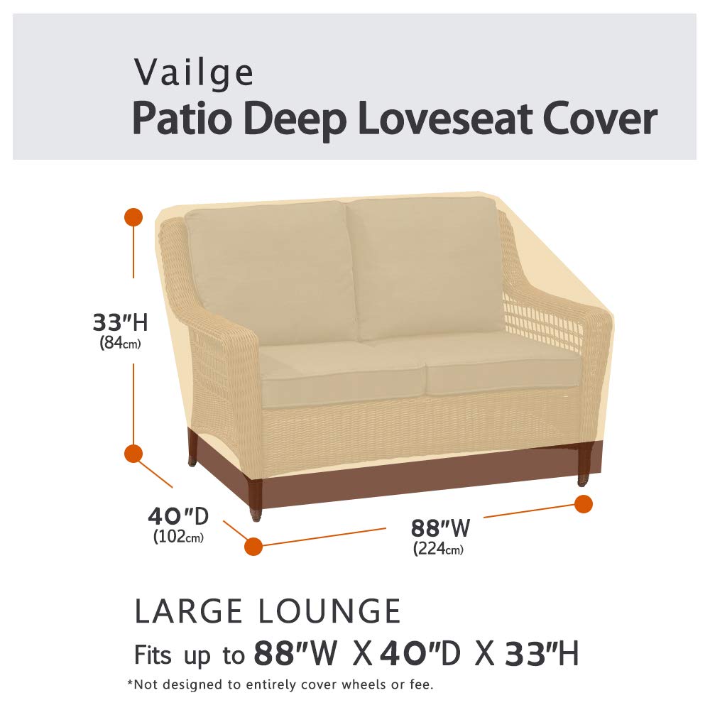Vailge waterproof outdoor furniture cover safeguarding cushions outdoors