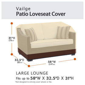 Vailge waterproof oxford fabric side view keeps outdoor furniture dry in showers.