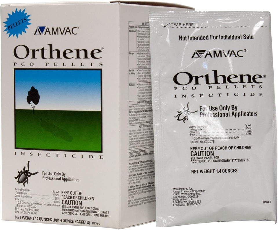 Valent USA Orthene PCO Pellets for insects target roaches and pantry pests in commercial facilities.