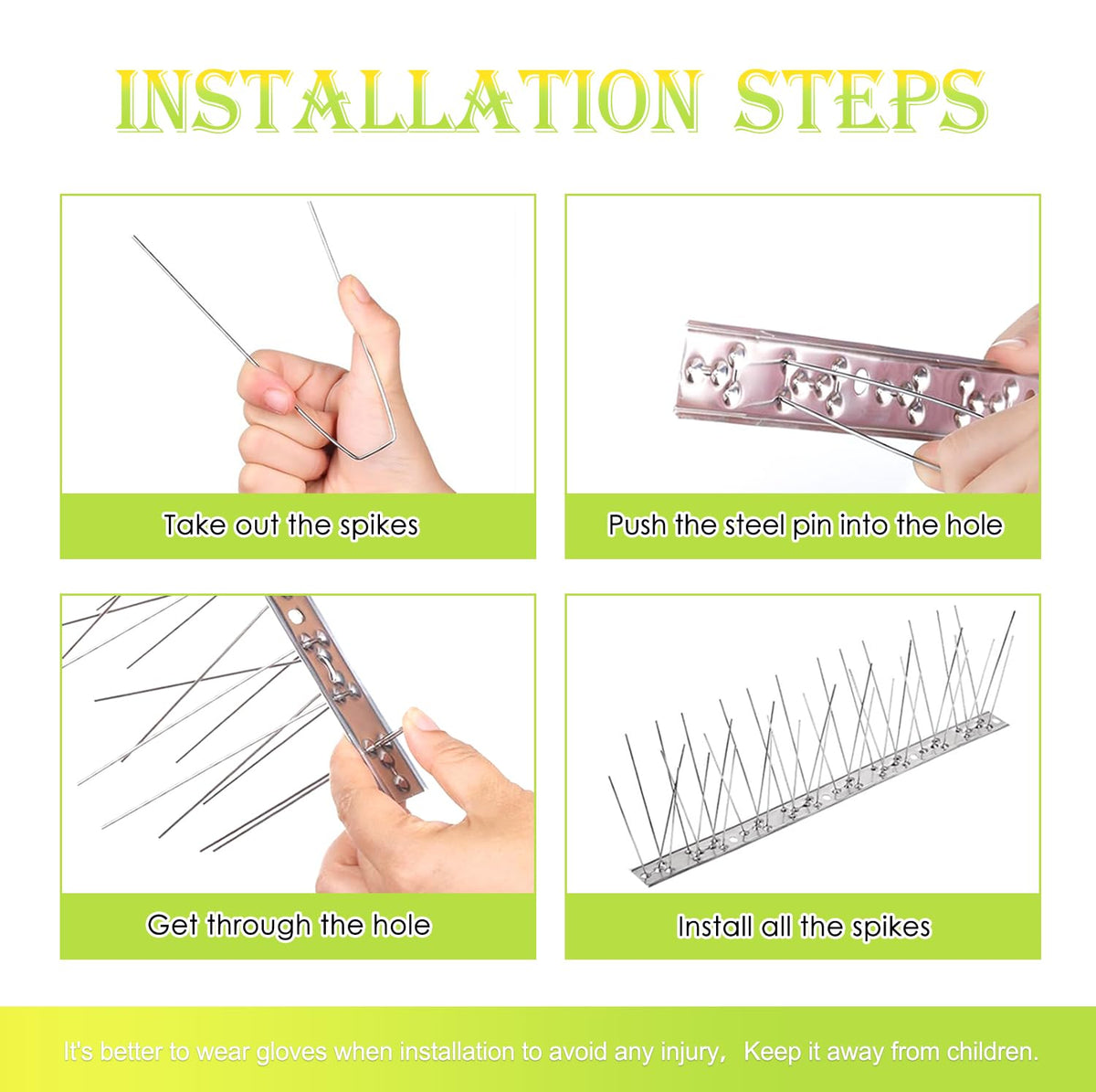 Valibe spikes along balcony rail provide humane deterrence for outdoor spaces