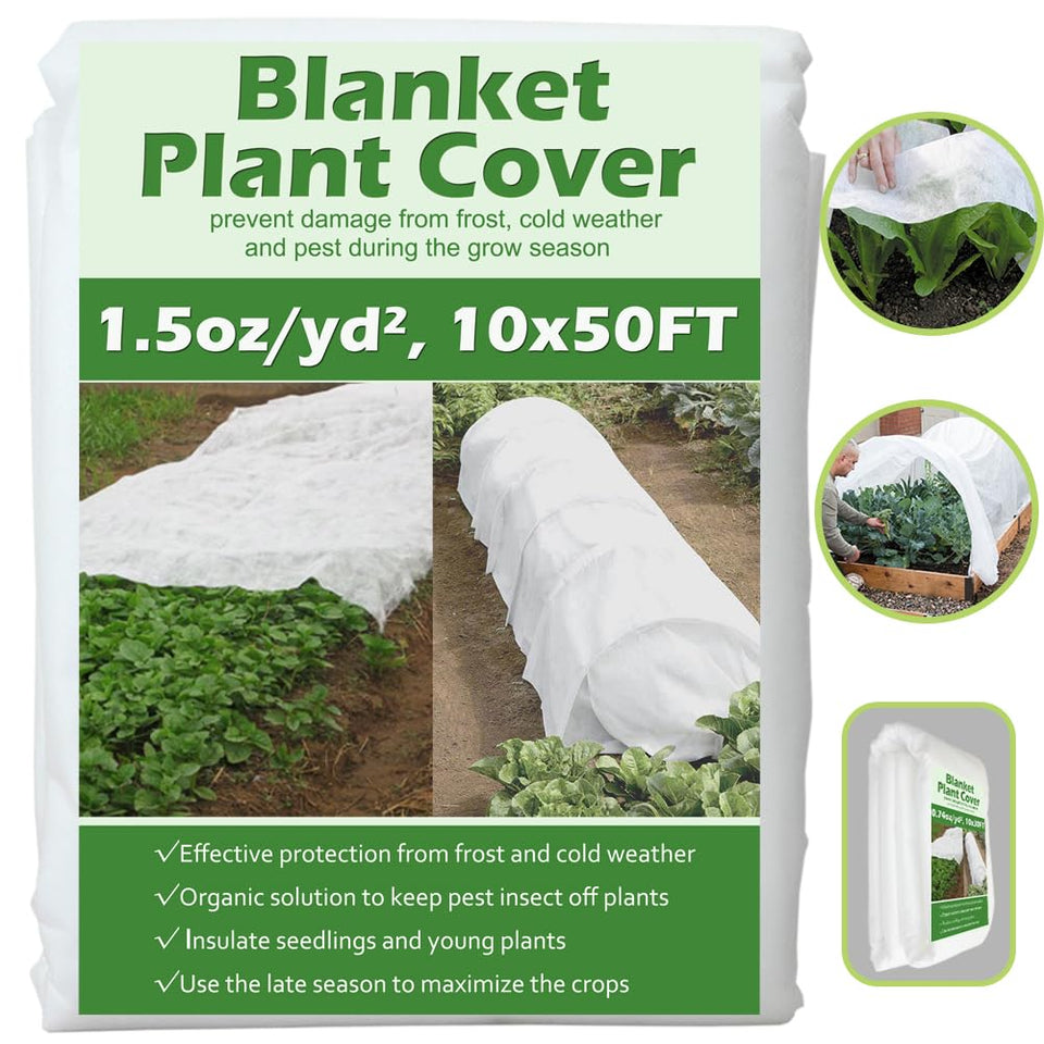 Valibe floating row cover shields plants from frost and sun while protecting roots