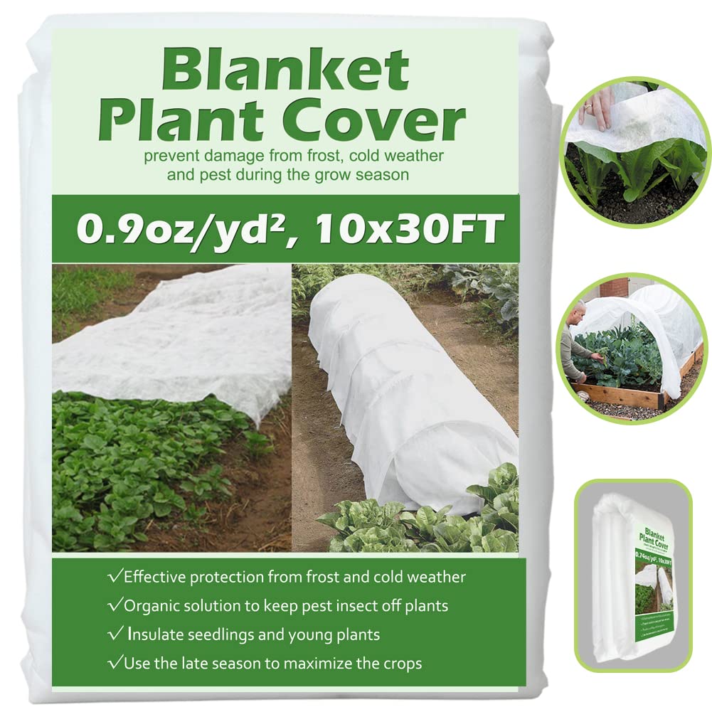 Valibe plant cover over garden beds protecting plants from frost and wind