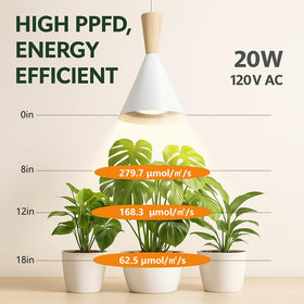 VALIKIY hanging grow light with a 15ft cord for flexible placement