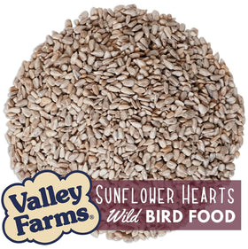 Valley Farms vacuum-cleaned sunflower hearts reduce dust and waste.