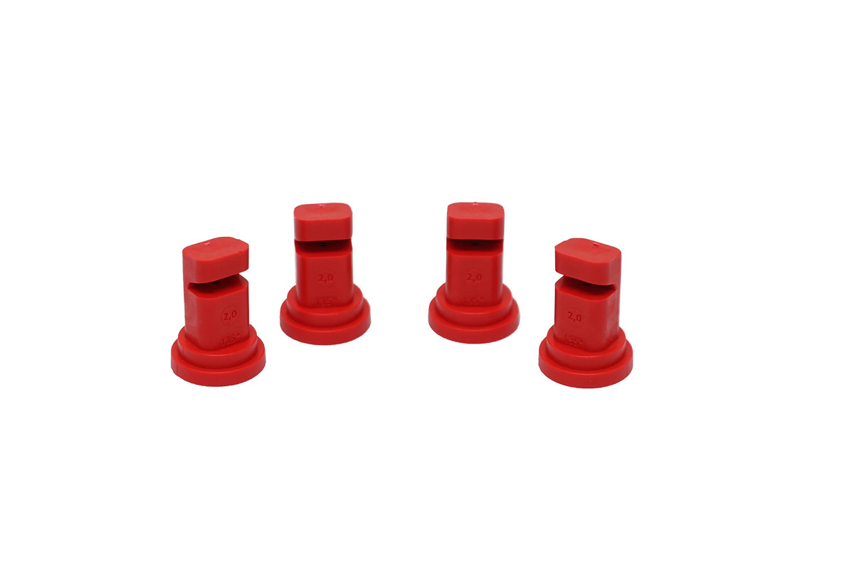 Valley Industries 140-degree deflector nozzle showing wide coverage for lawns