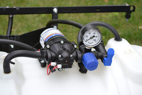 Valley Industries three-port setup supports boom, spray gun, and gauge connections for flexible layouts.