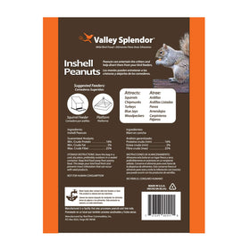 Valley Splendor Red River 347 peanuts shell 3lbs side view for backyard visitors.