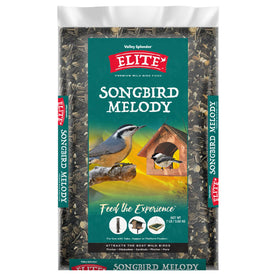 Valley Splendor Songbird Melody bag front highlights premium blend attracting songbirds