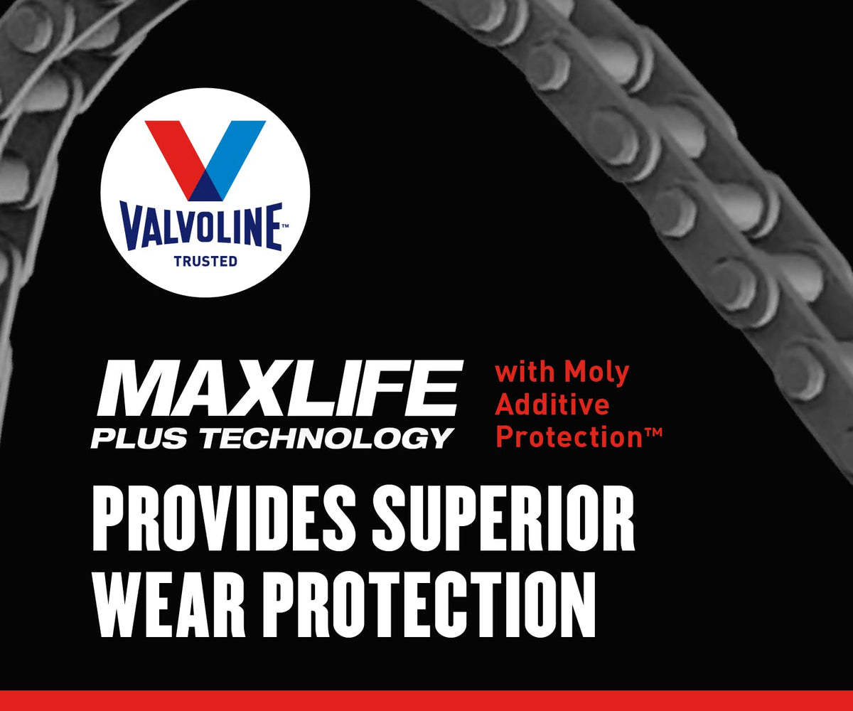 Valvoline High Mileage antioxidants help prevent thermal degradation in extreme conditions.
