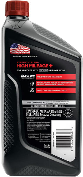 Valvoline High Mileage seal conditioners help reduce leaks in older engines.