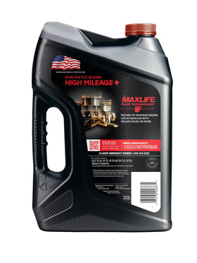 Close-up of MaxLife Plus technology label showcasing anti-wear protection.