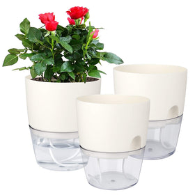 Vanavazon 6-inch self-watering planter front view keeps indoor plants hydrated