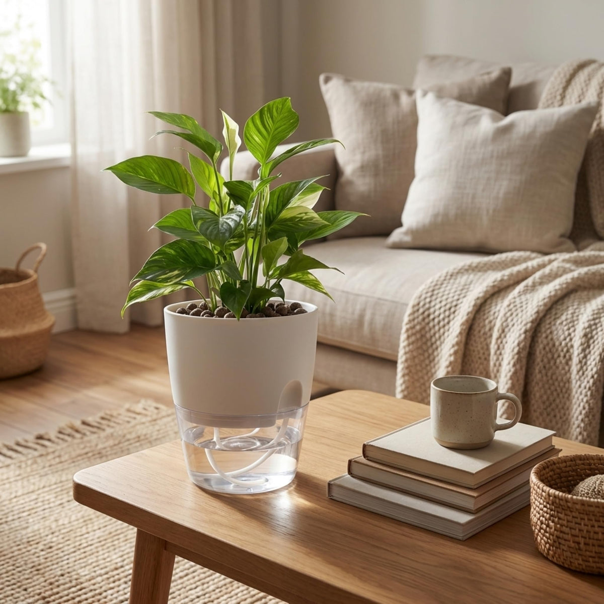 Vanavazon planter side view shows compact footprint for shelves