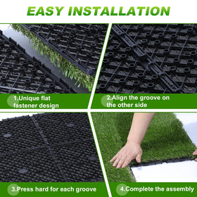VANCASTLE grass tile close-up texture ideal for barefoot comfort