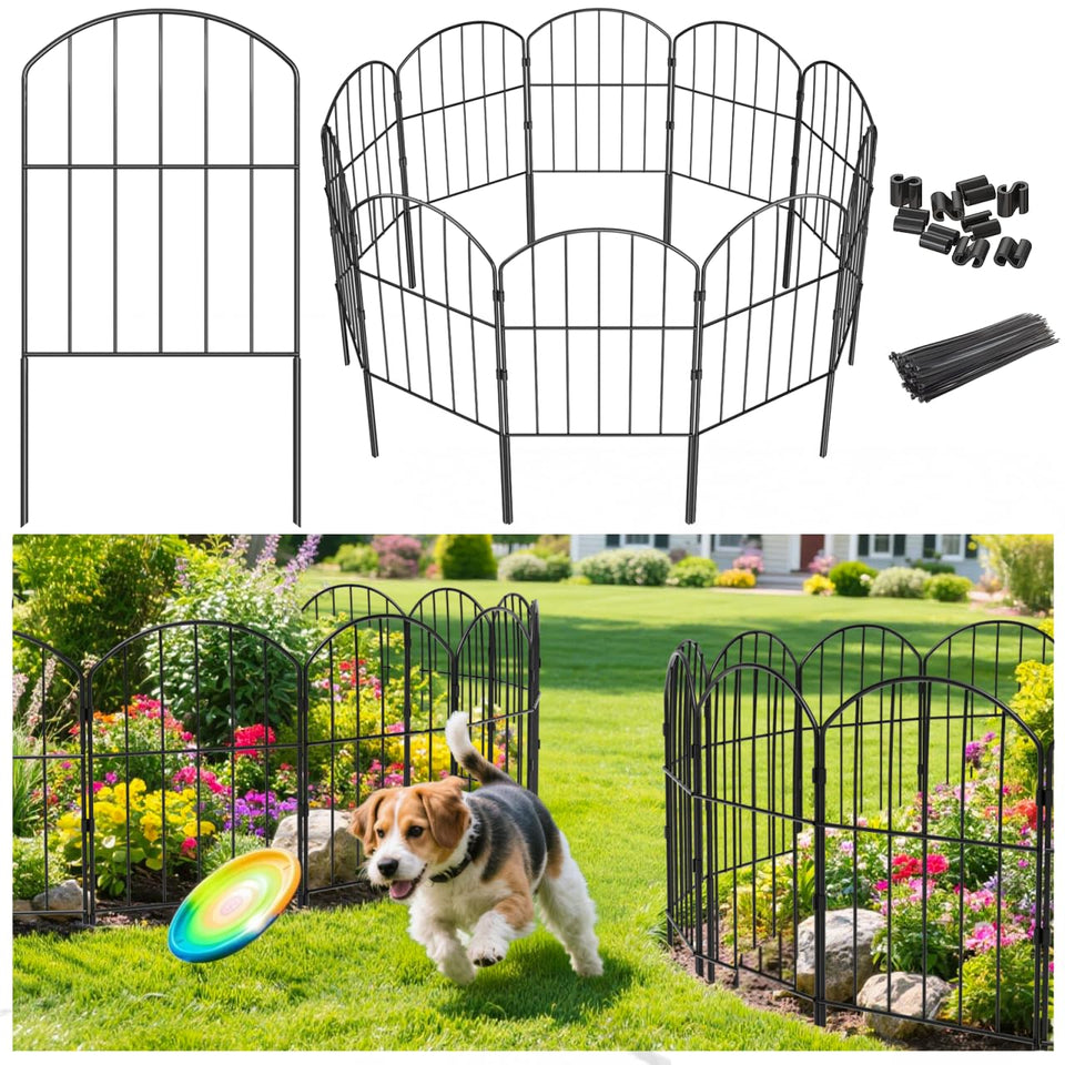 VANCASTLE decorative garden fence panel for yard edging and border definition