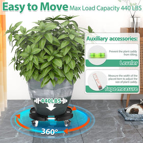 VANCASTLE plant caddy safety lock keeps the height stable during use