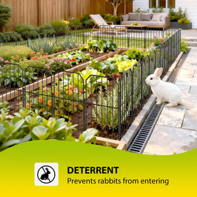 VANCASTLE small-pet barrier helps guard plants from rabbits and small dogs.