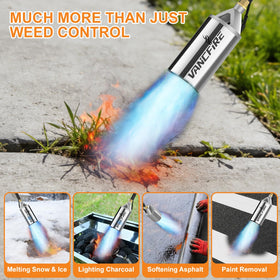 Multipurpose tool for weed control, snow melt, and more.