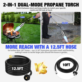 VANCFIRE torch with dual modes enabling quick task switching from light to heavy-duty.