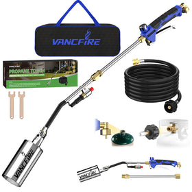 VANCFIRE propane torch stored in a bag for portable protection and easy transport.
