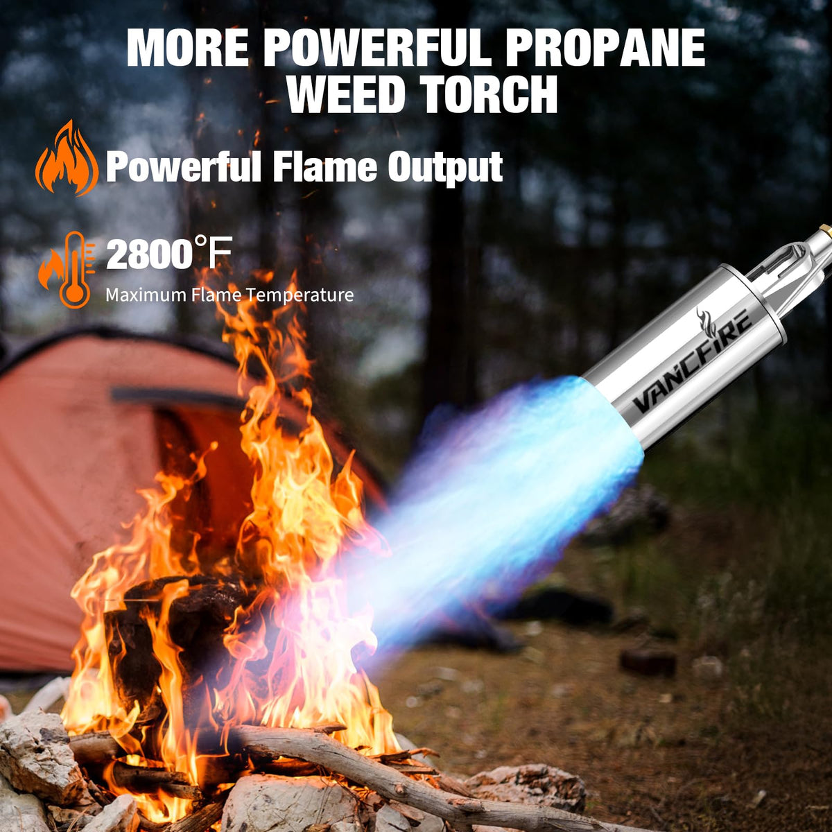 VANCFIRE torch with turbo trigger enabling smooth flame control