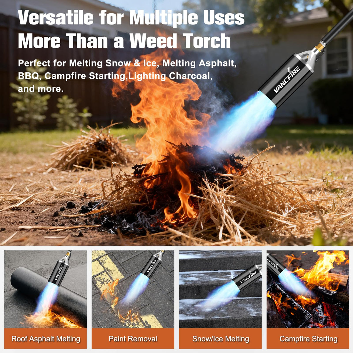 VANCFIRE 33-inch design reduces bending and speeds up weeding work.