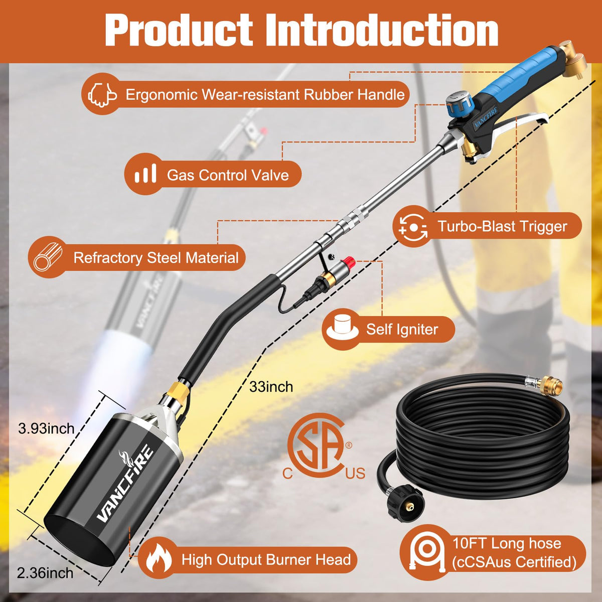 VANCFIRE turbo ignition system in action delivers fast, reliable flame.