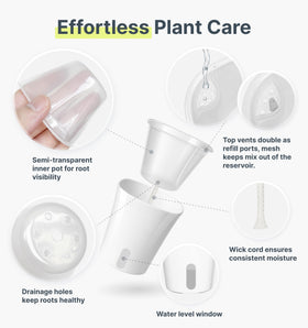 Vandorelle cotton wick system maintains consistent moisture for plants
