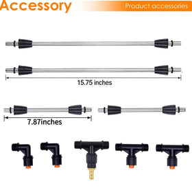 Vanpet four orange fine-mist nozzles for delicate spraying