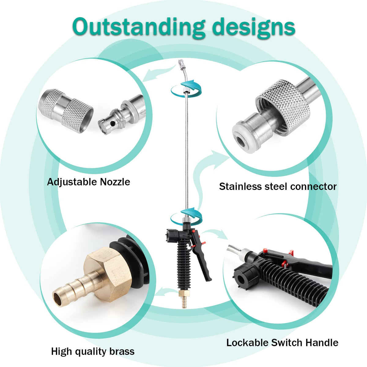 Vanpet adjustable nozzle offering versatile spray patterns