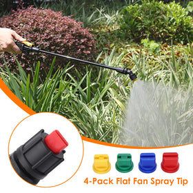 VANPET blue tip 0.4 GPM for regular plant care spraying across plant rows.