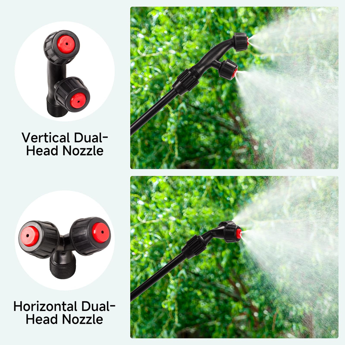 Lockable handle on VANPET wand reduces fatigue during spraying.