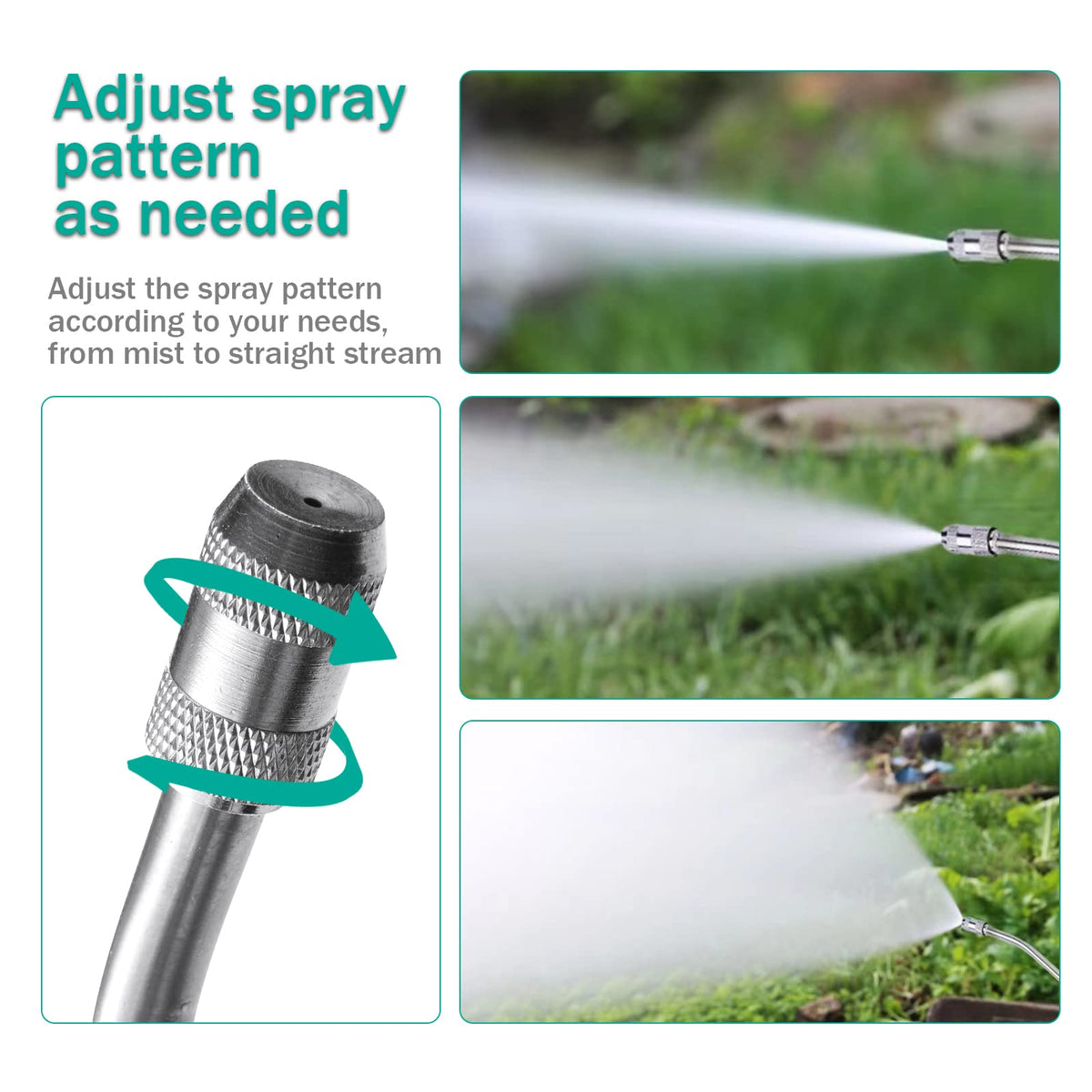 Vanpet wand with lockable handle for fatigue-free spraying