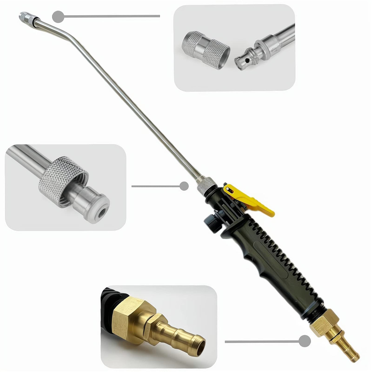 VANPET locking handle reduces hand fatigue during extended spraying sessions.