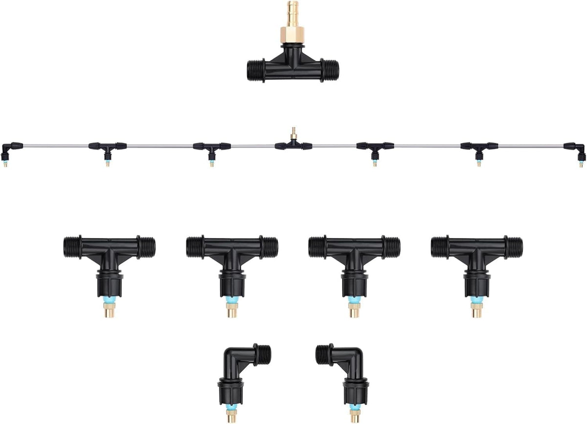 VANPET metal 6-nozzle boom wand with adjustable spray for versatile irrigation tasks.