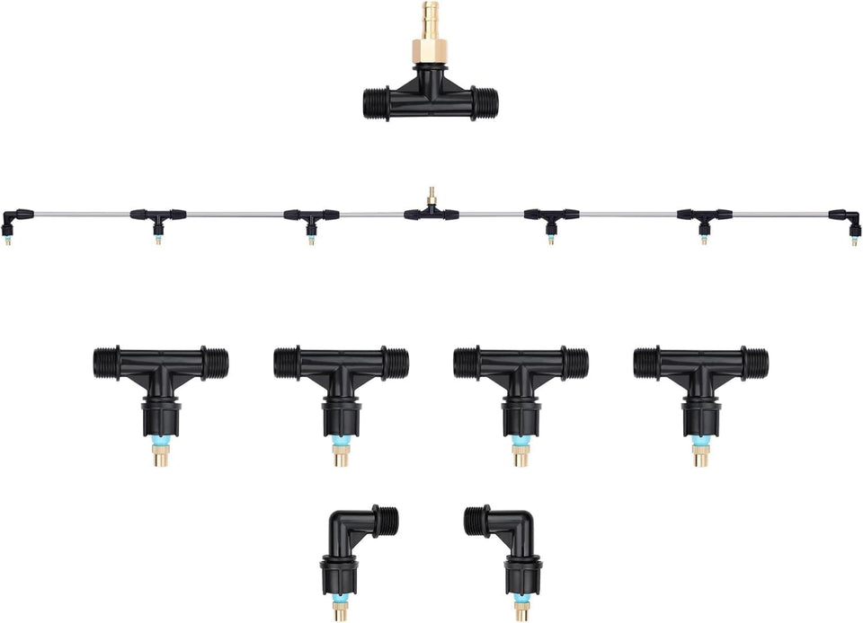 VANPET metal 6-nozzle boom wand with adjustable spray for versatile irrigation tasks.